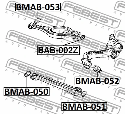 BMAB-051 FEBEST Подвеска, рычаг независимой подвески колеса (фото 2)