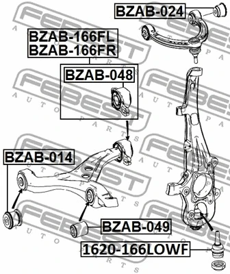 BZAB-049 FEBEST Подвеска, рычаг независимой подвески колеса (фото 2)