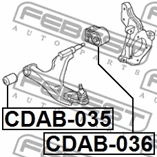 CDAB-035 FEBEST Подвеска, рычаг независимой подвески колеса (фото 2)
