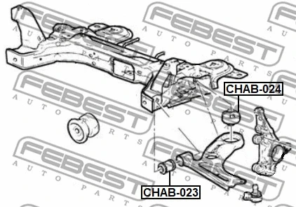 CHAB-023 FEBEST Подвеска, рычаг независимой подвески колеса (фото 2)