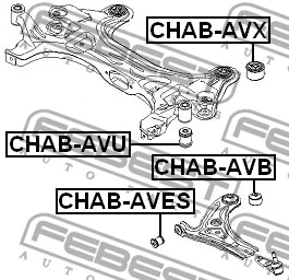 CHAB-AVB FEBEST Подвеска, рычаг независимой подвески колеса (фото 2)