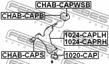 CHAB-CAPB FEBEST Подвеска, рычаг независимой подвески колеса (фото 2)