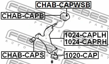 CHAB-CAPS FEBEST Подвеска, рычаг независимой подвески колеса (фото 2)