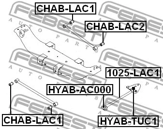 CHAB-LAC1 FEBEST Подвеска, рычаг независимой подвески колеса (фото 2)