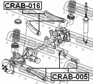CRAB-005 FEBEST Подвеска, рычаг независимой подвески колеса (фото 2)