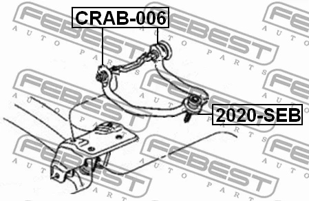 CRAB-006 FEBEST Подвеска, рычаг независимой подвески колеса (фото 2)