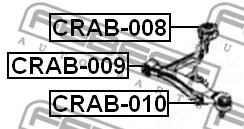 CRAB-009 FEBEST Подвеска, рычаг независимой подвески колеса (фото 2)