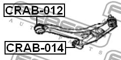 CRAB-012 FEBEST Подвеска, рычаг независимой подвески колеса (фото 2)