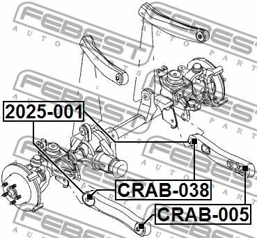 CRAB-038 FEBEST Подвеска, рычаг независимой подвески колеса (фото 2)
