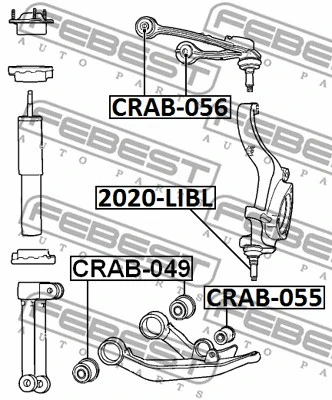 CRAB-049 FEBEST Подвеска, рычаг независимой подвески колеса (фото 2)