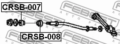 CRSB-007 FEBEST Подвеска, рычаг независимой подвески колеса (фото 2)