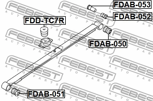 FDAB-050 FEBEST Подвеска, рычаг независимой подвески колеса (фото 2)