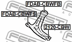 FDAB-CBWFB FEBEST Подвеска, рычаг независимой подвески колеса (фото 1)