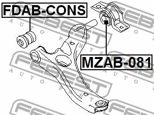 FDAB-CONS FEBEST Подвеска, рычаг независимой подвески колеса (фото 2)
