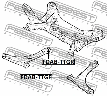 FDAB-TTGR FEBEST Подвеска, рычаг независимой подвески колеса (фото 2)