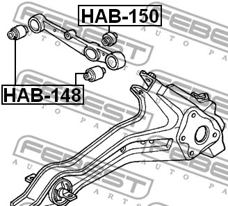 HAB-148 FEBEST Подвеска, рычаг независимой подвески колеса (фото 2)