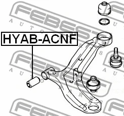 HYAB-ACNF FEBEST Подвеска, рычаг независимой подвески колеса (фото 2)