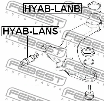HYAB-LANB FEBEST Подвеска, рычаг независимой подвески колеса (фото 2)