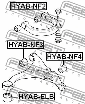 HYAB-NF2 FEBEST Подвеска, рычаг независимой подвески колеса (фото 2)