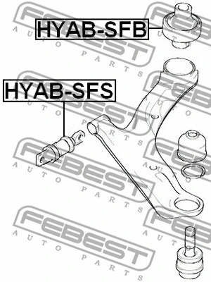 HYAB-SFB FEBEST Подвеска, рычаг независимой подвески колеса (фото 2)