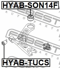 HYAB-SON14F FEBEST Подвеска, рычаг независимой подвески колеса (фото 1)