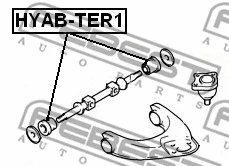 HYAB-TER1 FEBEST Подвеска, рычаг независимой подвески колеса (фото 2)