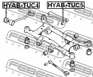 HYAB-TUC5 FEBEST Подвеска, рычаг независимой подвески колеса (фото 2)