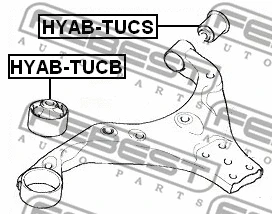 HYAB-TUCS FEBEST Подвеска, рычаг независимой подвески колеса (фото 2)