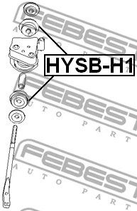 HYSB-H1 FEBEST Подвеска, рычаг независимой подвески колеса (фото 2)