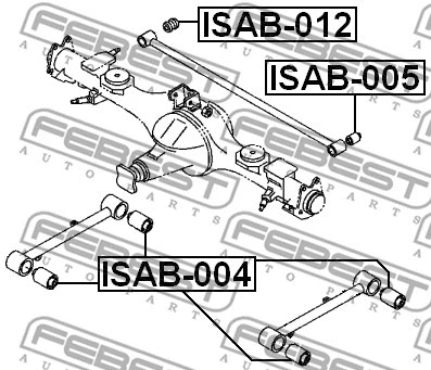 ISAB-005 FEBEST Подвеска, рычаг независимой подвески колеса (фото 2)