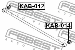 KAB-012 FEBEST Подвеска, рычаг независимой подвески колеса (фото 2)