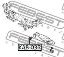 KAB-035 FEBEST Подвеска, рычаг независимой подвески колеса (фото 2)