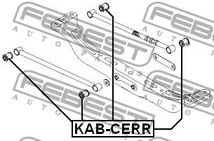 KAB-CERR FEBEST Подвеска, рычаг независимой подвески колеса (фото 2)
