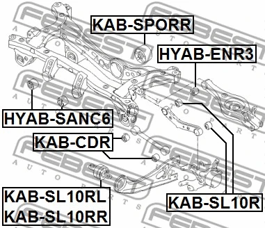 KAB-SL10RL FEBEST Подвеска, рычаг независимой подвески колеса (фото 2)