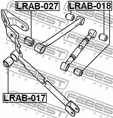 LRAB-027 FEBEST Подвеска, рычаг независимой подвески колеса (фото 2)