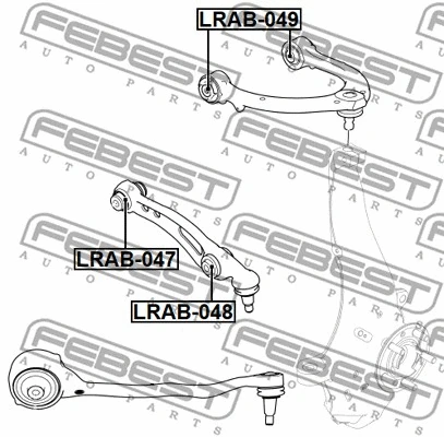 LRAB-048 FEBEST Подвеска, рычаг независимой подвески колеса (фото 2)