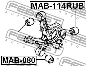 MAB-114RUB FEBEST Подвеска, рычаг независимой подвески колеса (фото 2)
