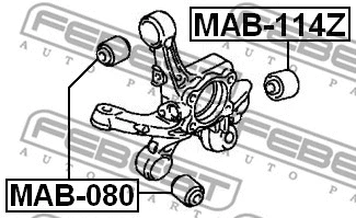 MAB-114Z FEBEST Подвеска, рычаг независимой подвески колеса (фото 2)