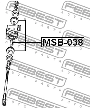 MSB-038 FEBEST Подвеска, рычаг независимой подвески колеса (фото 2)