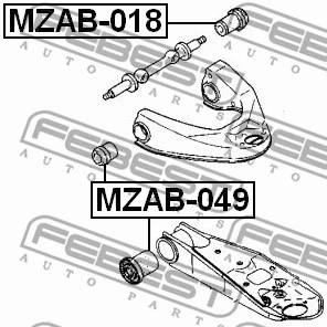 MZAB-018 FEBEST Подвеска, рычаг независимой подвески колеса (фото 2)