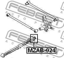MZAB-024 FEBEST Подвеска, рычаг независимой подвески колеса (фото 2)