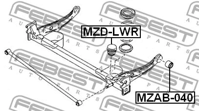 MZAB-040 FEBEST Подвеска, рычаг независимой подвески колеса (фото 2)
