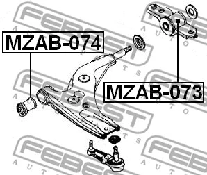 MZAB-074 FEBEST Подвеска, рычаг независимой подвески колеса (фото 2)