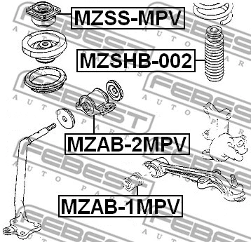 MZAB-2MPV FEBEST Подвеска, рычаг независимой подвески колеса (фото 2)