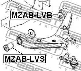 MZAB-LVB FEBEST Подвеска, рычаг независимой подвески колеса (фото 2)