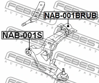 NAB-001BRUB FEBEST Подвеска, рычаг независимой подвески колеса (фото 2)