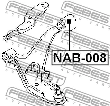 NAB-008 FEBEST Подвеска, рычаг независимой подвески колеса (фото 2)