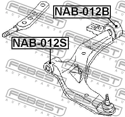 NAB-012B FEBEST Подвеска, рычаг независимой подвески колеса (фото 2)
