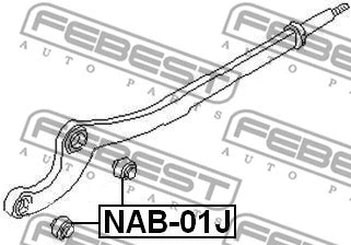 NAB-01J FEBEST Подвеска, рычаг независимой подвески колеса (фото 2)