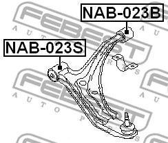 NAB-023B FEBEST Подвеска, рычаг независимой подвески колеса (фото 2)